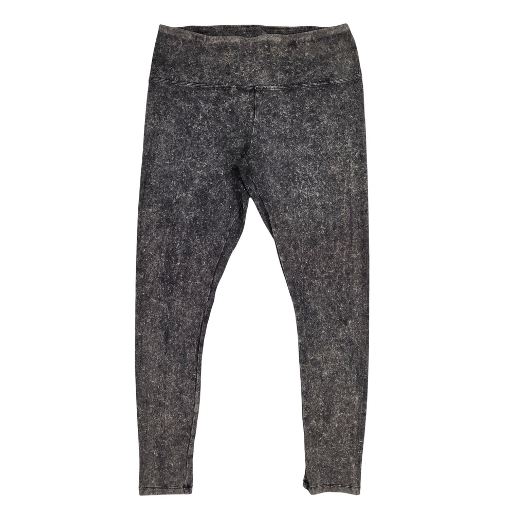Colsie Womens XL Gray Acid Wash High Waisted Cotton Blend Stretch Leggings